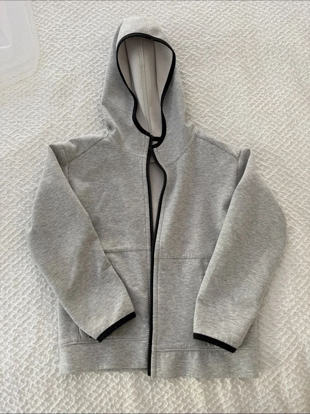 DSG Grey Zip-Up Hoodie with Black Trim